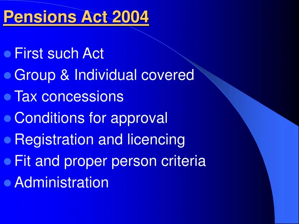 Pensions Act 2004