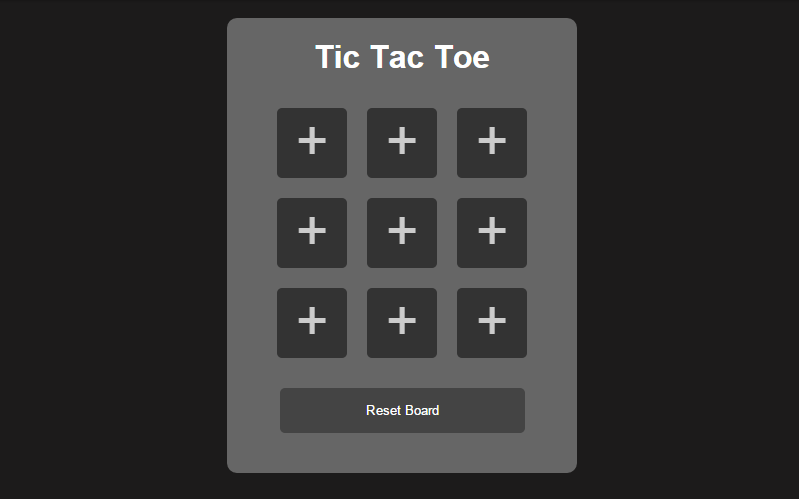 Tic Tac Toe JQuery Game